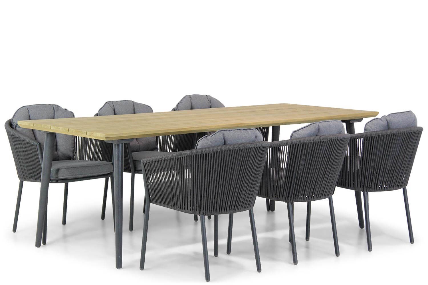 Santika Furniture Novita/Julia 220 cm dining tuinset 7-delig