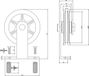 Intersteel Set van 2 hangrollen Wheel Top 170 mm mat zwart
