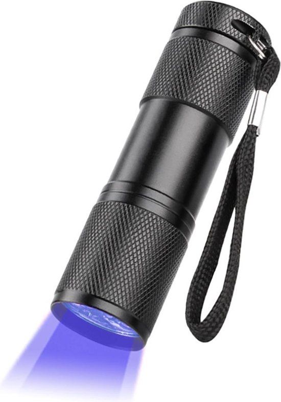 LUQ UV Zaklamp Urine Detector Ultraviolet Lampje UV Lamp Led Blacklight Aluminium - Zwart