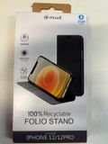 Muvit Folio Stand Recycletech iPhone 12/12 Pro Zwart