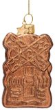 Vondels Boule de Noël - Speculaas 9cm Brun