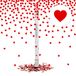 Relaxdays Party Popper Hartjes, 80 cm, Confettikanon, Rood