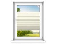 time4blinds - Plisségordijn zonder boren op maat gemaakt - Vouwgordijn - Plisségordijn privacy en zonwering - Eenvoudige installatie - Kant-en-klaar plisségordijn - 50x70 cm - Roomwit