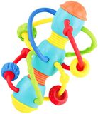 Playgo Play babyspeeltje rammelaar met ringen en kralen multi kleuren