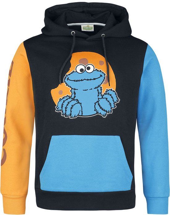 Sesame Street Heren Trui met capuchon - Cookie Monster - meerkleurig - L