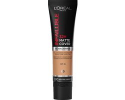 L'Oréal Make-Up Designer Infaillible 24H Matte Cover 290 Ambre Doré – Langhoudende matte foundation met SPF 18 – 35 ml