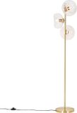 QAZQA Art Deco Vloerlamp Goud Glas 3-lichts - Ayesha
