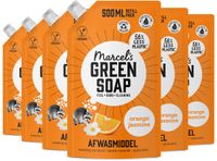 Marcel's Green Soap Afwasmiddel Navulling - Sinaasappel & Jasmijn - 6 x 500 ml