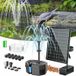 Poposoap Fontaine Solaire 8w Avec Filtre, Pompe Solaire Bassin 3600mah, 8 Jets & Tuyau 1,5m Pour Bassin Et Bain D’oiseaux