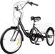 Happiq Tricycle Lissabon Tavien - 8 vitesses - Vélo pour adultes et seniors - 20 Pouces - Trike pliable - Avec panier - Frein avant - Noir