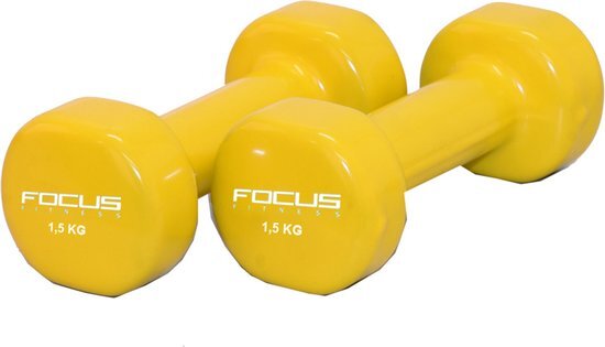 Focus Fitness Vinyl Dumbbell - 2 x 1.5 kg