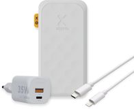 Xtorm Fuel Series 5 35W Powerbank bundel - Powerbank 20.000 mah + Xtorm 35W lader + USB-C naar Lightning Kabel - Wit - Noodpakket