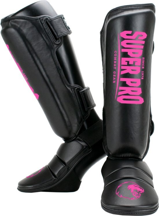 Super Pro Combat Gear Scheenbeschermer Protector Zwart/Roze Small