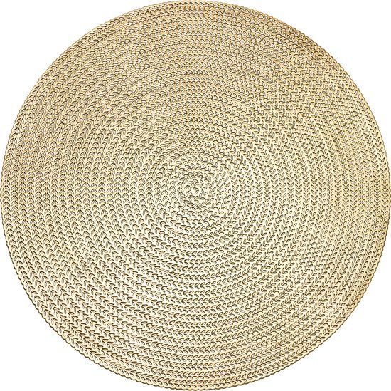 Krumble Placemat - Rond - PVC - Goud - 37 cm