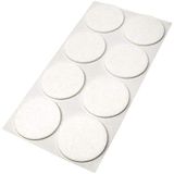 Adsamm® 8 x zelfklevende viltglijders Wit ø 50 mm Rond 3,5 mm dik Meubel- en vloerbescherming