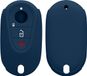 kwmobile coque de clé de voiture compatible avec Mercedes-Benz clé intelligente à 3 boutons - Coque de clé de voiture en TPU - Étui de protection pour clé de voiture - Porte-clés bleu foncé