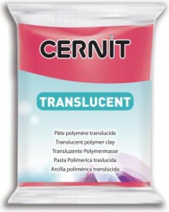 Cernit klei transparant Ruby nr.474 - 56gr