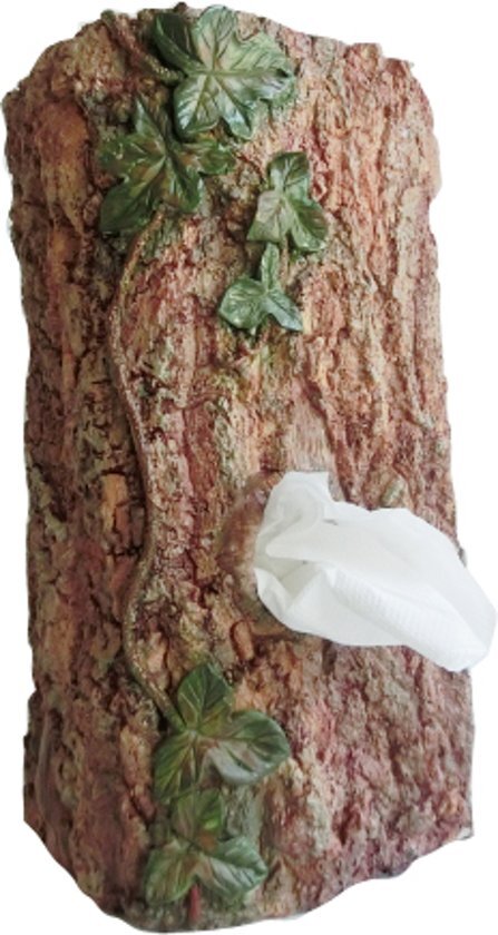 Rotary Hero Boomstam Tissue Box Houder - Tissuehouder - Bruin Tree Tissue Holder