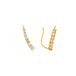 LUXENTER Boucles d'oreilles en argent sterling 925 avec zircon brillant finition or 18 carats. Couleur dorée. Petites boucles d'oreilles pour femme - Modèle Losci