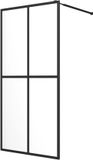 vidaXL Inloopdouchewand 100x195 cm transparant gehard glas