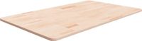 vidaXL - Wastafelblad - 100x60x1,5 cm - Eikenhout - onbehandeld - massief