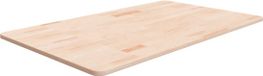 vidaXL - Wastafelblad - 100x60x1,5 cm - Eikenhout - onbehandeld - massief