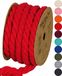 Halbach Seidenbänder gerecycled katoenen koord, breedte: 10 mm/lengte 4 meter, duurzaam katoengaren voor macramé, natuurlijk koord om te knutselen, kleur: rood