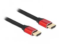 Delock 85775 HDMI kabel 3 m HDMI Type A (Standaard) Zwart, Rood