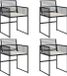 vidaXL Tuinstoelen 4 stuks met kussens poly rattan zwart