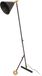 Padiro lampadaire, 59 x 32 x 144 cm - noir et doré - fer - abat-jour incliné et poids décoratif
