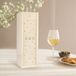 Caisse bois vin et champagne - couvercle gravé - pour 1 bouteille