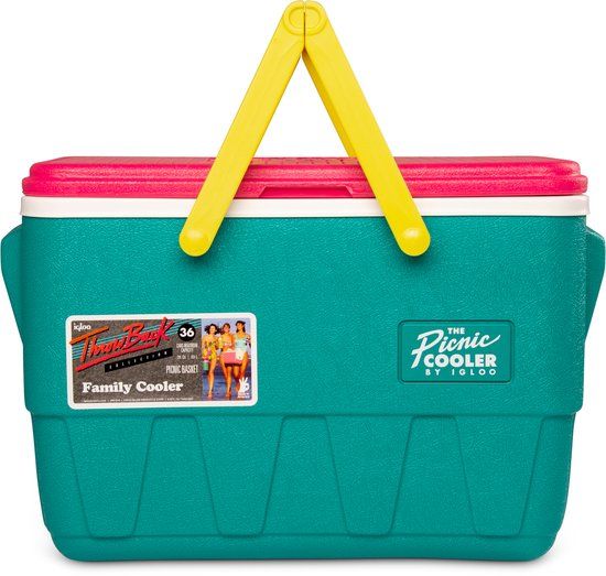 Igloo - passieve Retro picknickmand koelbox - 23 liter - groen