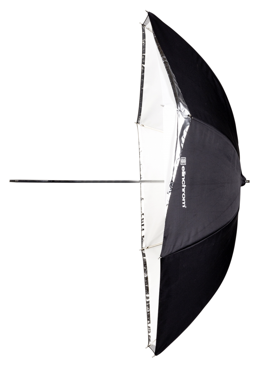 Elinchrom Paraplu Shallow 2 in 1 wit/ transparant 85cm