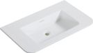 Wiesbaden Laro Wastafel zonder Kraangat 80 x 48 cm Solid Surface - Mat Wit