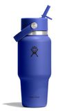 Hydro Flask Wide Flex Straw Travel Bottle 710 ml (24 oz) – Lekdicht, Geïsoleerd, Bekerhouder Compatibel – Houdt Dranken 24 Uur Koud – Flex Rietjesdop – Capri Blue