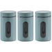 Zeller Voorraadpot - 4x - met venster - eucalyptus groen - 900 ml - D10 x H18 cm