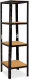 Shelfplaza BLACK metalen stellingkast - 180x40x40 cm - zwart - 4 planken