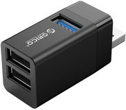 ORICO Mini USB hub met 3 USB-A poorten - 5Gbps - Plug and Play - Zwart