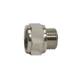 Riegler Verlengstuk kort »value line«, G 3/8 a, G 3/8 i, SW 22, werkdruk max. 60 bar, bedrijfstemperatuur. Maximale 150 °C, MS vern.