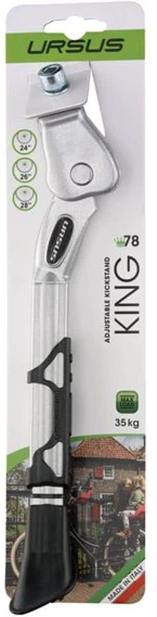 Ursus King - Fietsstandaard - Breed - 30 mm - Zilver