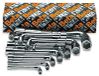Beta 11-delige set gebogen pijpsleutels, zeskant hoogglanzend verchroomd (art. 933) 933/S11 - 009330080