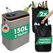 Blumtal verzamelcontainer voor statiegeldflessen, 150 litres, avec 2 compartiments