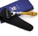 Haryali London Luxe Triple Edge Cartridge Razor Nieuwe Handvat Patroon & Lederen Beschermende Pouch - Hot New Streaked Yellow Handle Design!