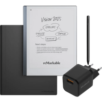 reMarkable 2 met Book Case Leer Zwart + BlueBuilt Oplader