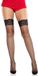 Leg Avenue Backseam Fishnet Stay Ups with Lace Top Thigh High Kousen - Zwart/Rood