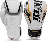 King Pro Boxing Bokshandschoenen - Thor - Echt leer - Wit / Goud 16 oz