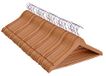 Spetebo Kleiderbügel en bois avec barre à pantalons naturel - 50 pièces