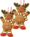 Merkloos / Sans marque Creation Gross Kersthanger - rendier - 2 stuks - kunststof - 11 cm - bruin