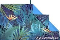 Lifeventure Gerecycled SoftFibre reishanddoek - Compact, lichtgewicht, sneldrogende sport en strandlaken, zandvrij ontwerp, gigantisch (Tropisch)