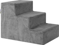 Juskys Houten Huisdierentrap Timmy - Grijs - 46 x 36 x 34 cm